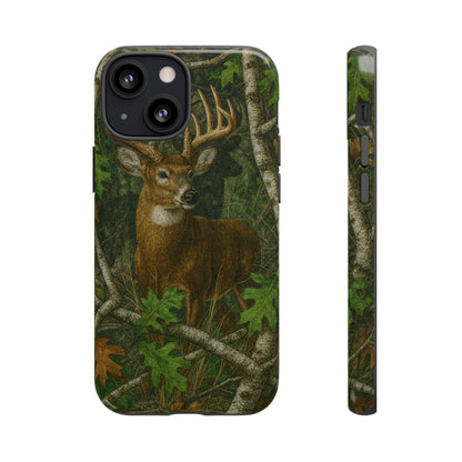 Deer Vintage Tree Camouflage Tough Phone Case