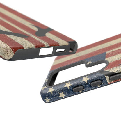 Deer Hunting American Flag Tough Phone Case