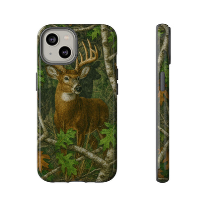 Deer Vintage Tree Camouflage Tough Phone Case