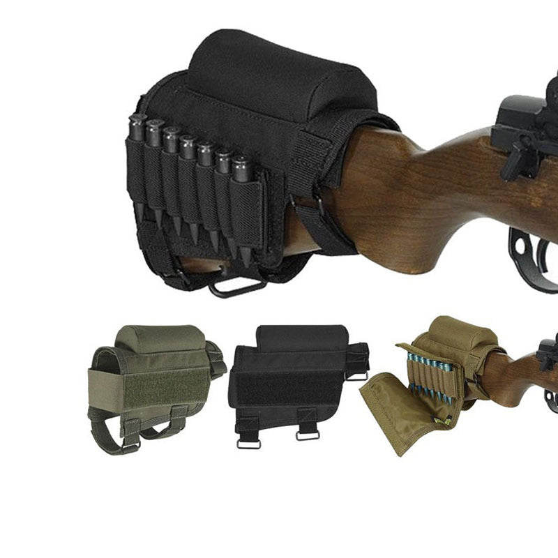 Portable Adjustable Tactical Buttstock Shell Holder