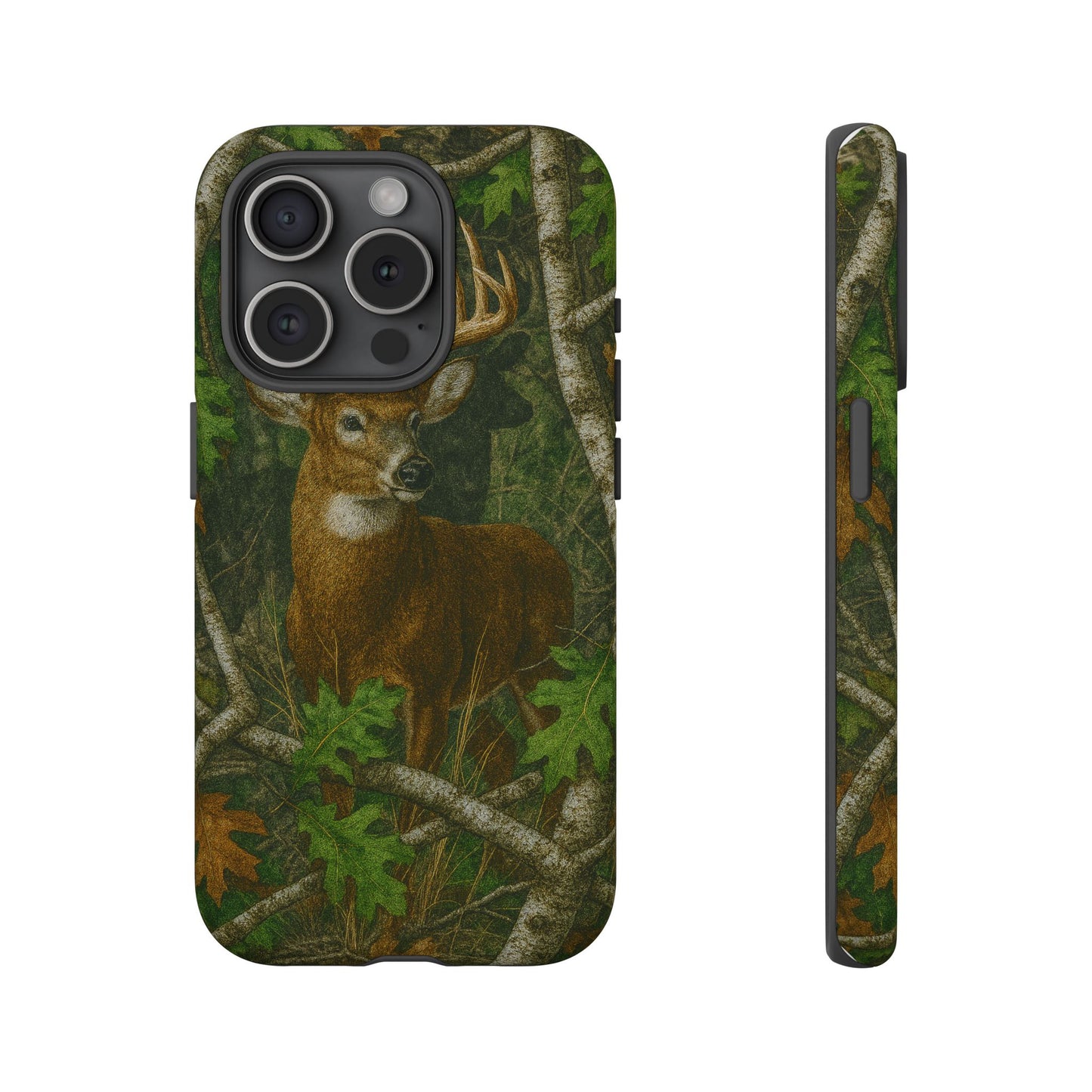 Deer Vintage Tree Camouflage Tough Phone Case