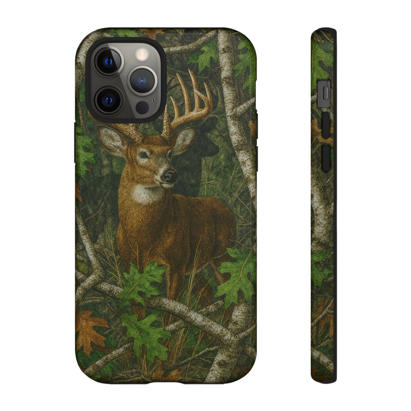Deer Vintage Tree Camouflage Tough Phone Case