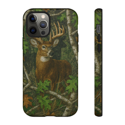 Deer Vintage Tree Camouflage Tough Phone Case