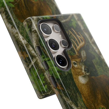 Deer Vintage Tree Camouflage Tough Phone Case