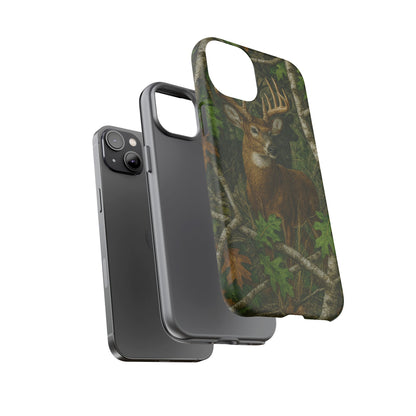 Deer Vintage Tree Camouflage Tough Phone Case