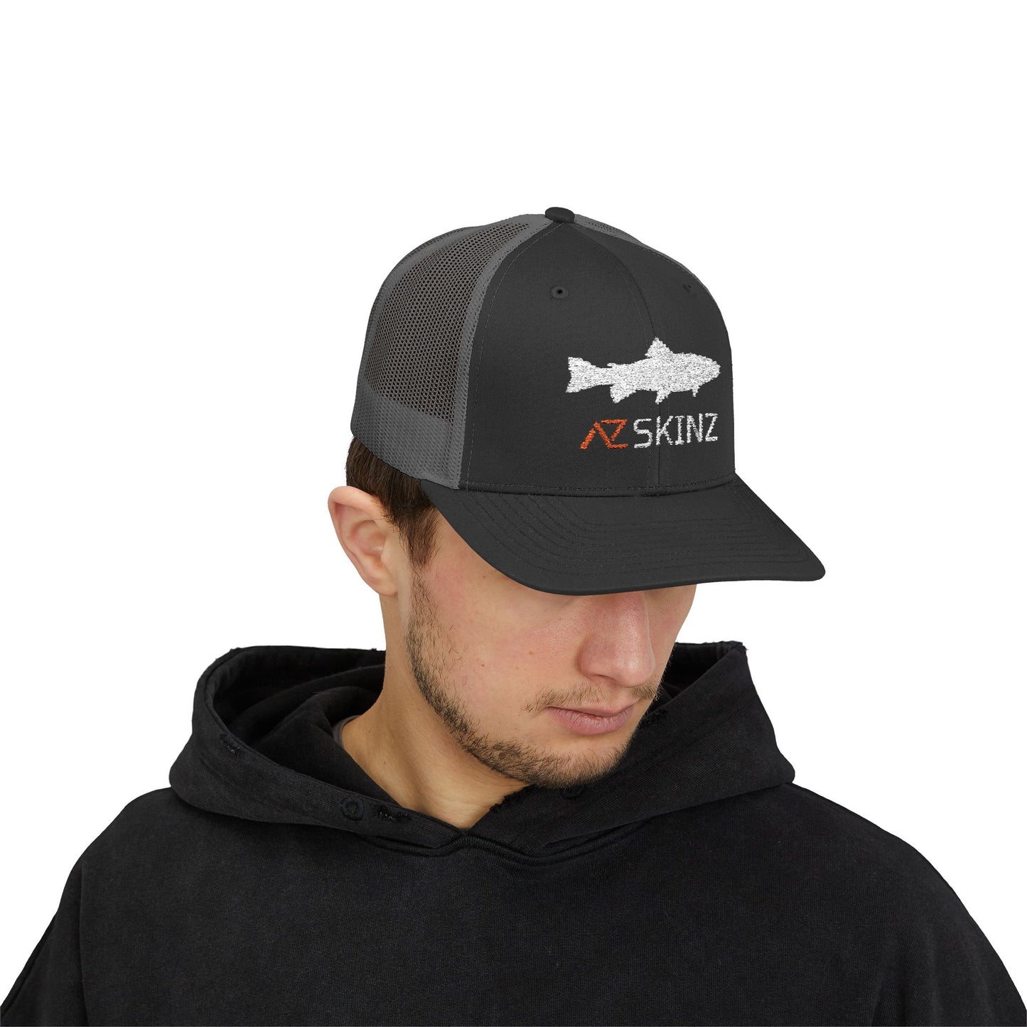 Mountain Trout Flat Brim Trucker Cap