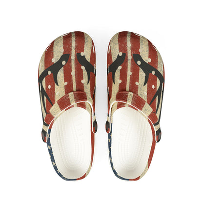 Deer Patriotic EVA Foam Rubber Shoes