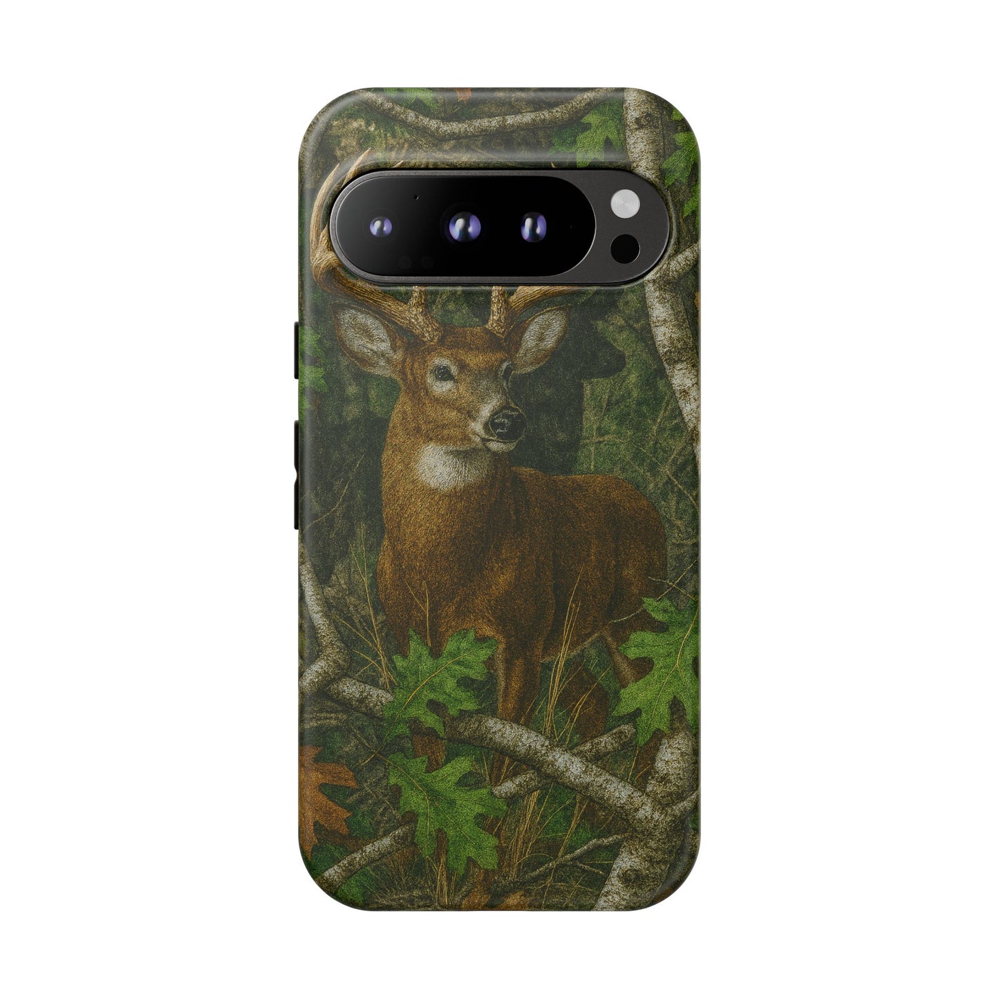 Deer Vintage Tree Camouflage Tough Phone Case