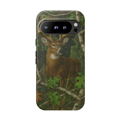 Deer Vintage Tree Camouflage Tough Phone Case
