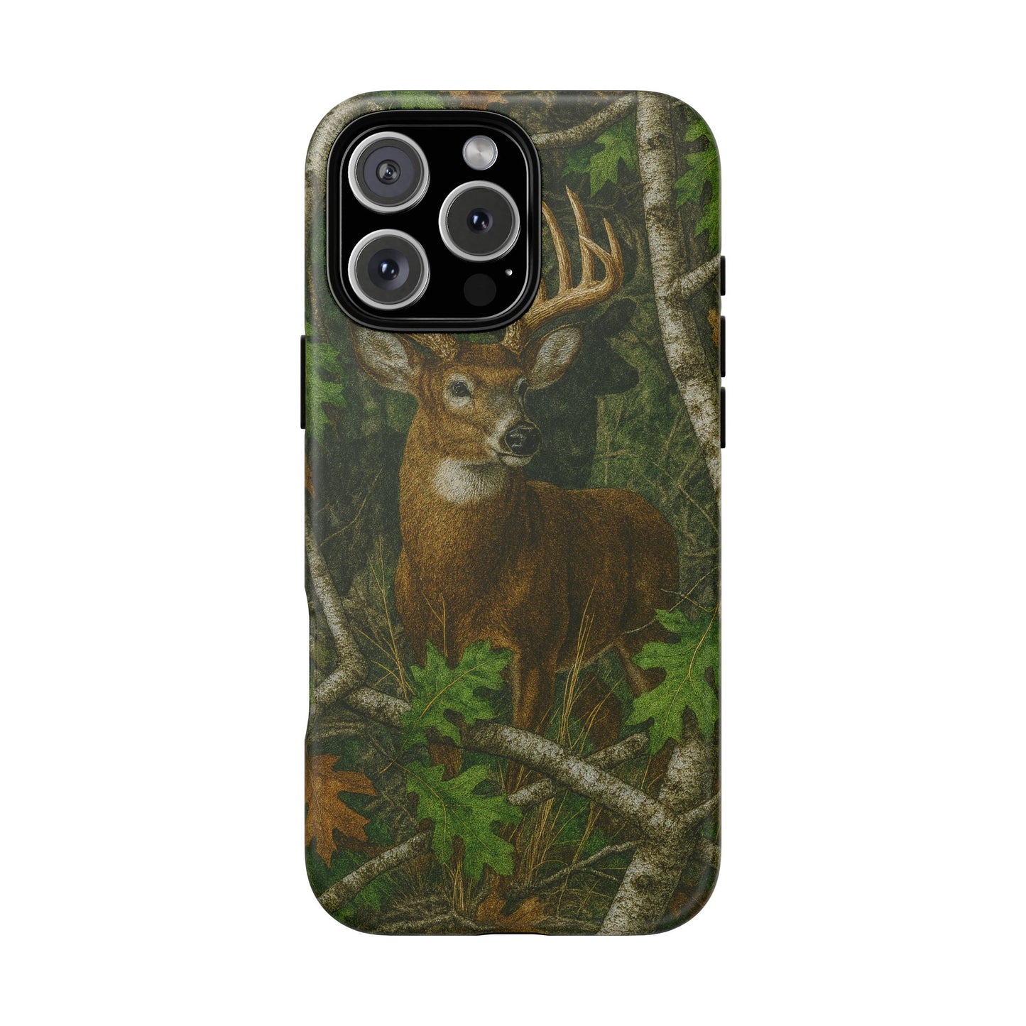 Deer Vintage Tree Camouflage Tough Phone Case
