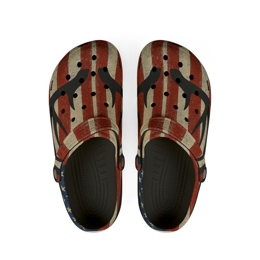Deer Patriotic EVA Foam Rubber Shoes