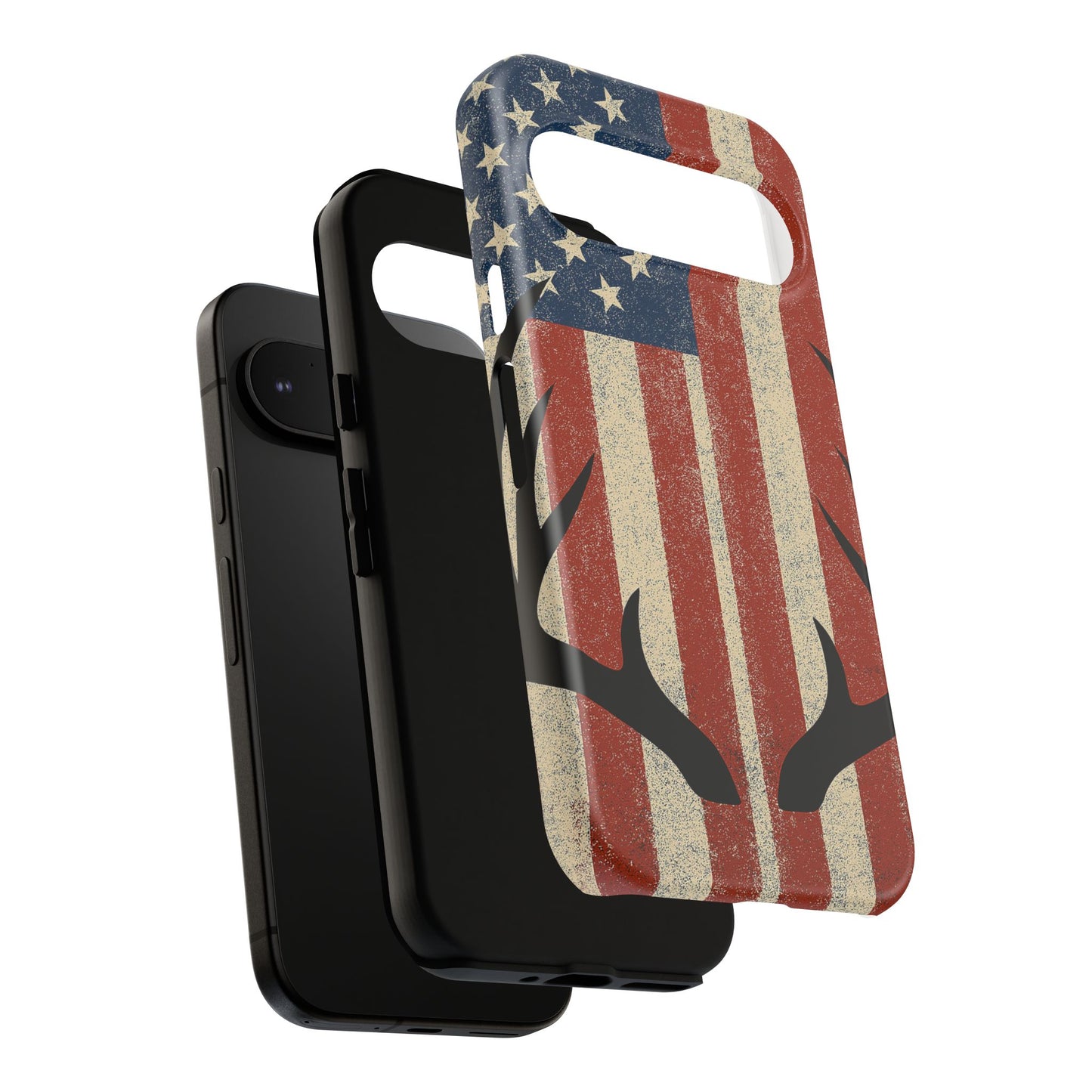 Deer Hunting American Flag Tough Phone Case