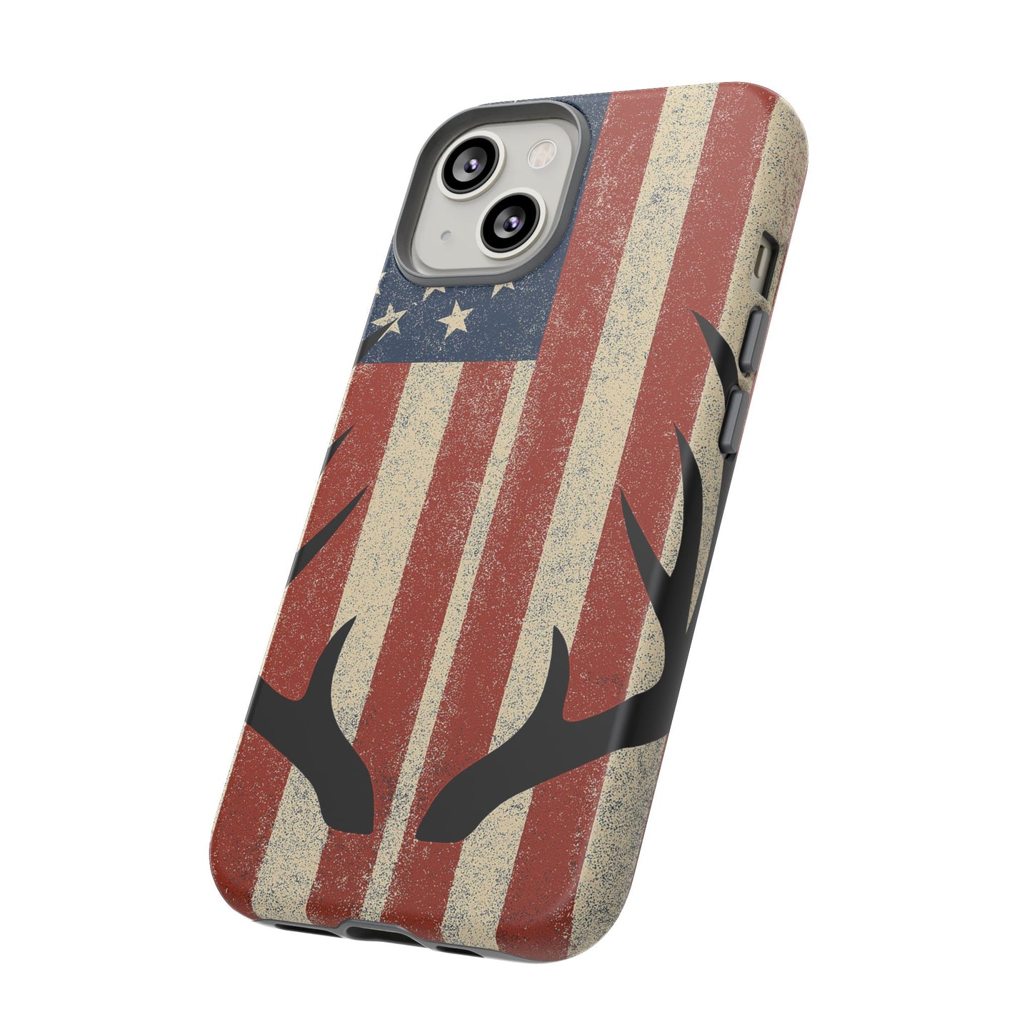Deer Hunting American Flag Tough Phone Case