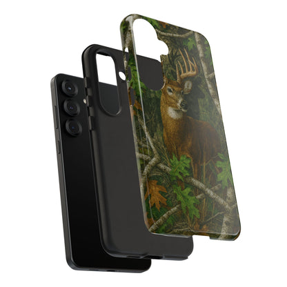 Deer Vintage Tree Camouflage Tough Phone Case