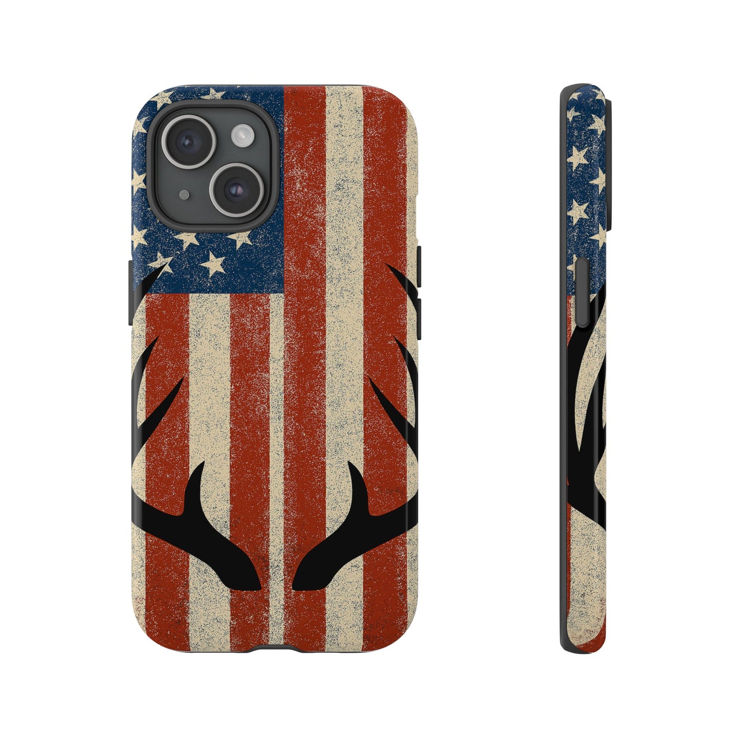 Deer Hunting American Flag Tough Phone Case
