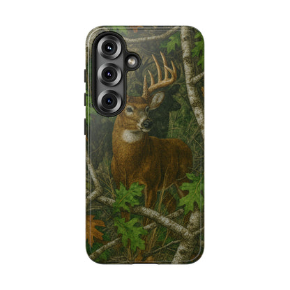 Deer Vintage Tree Camouflage Tough Phone Case