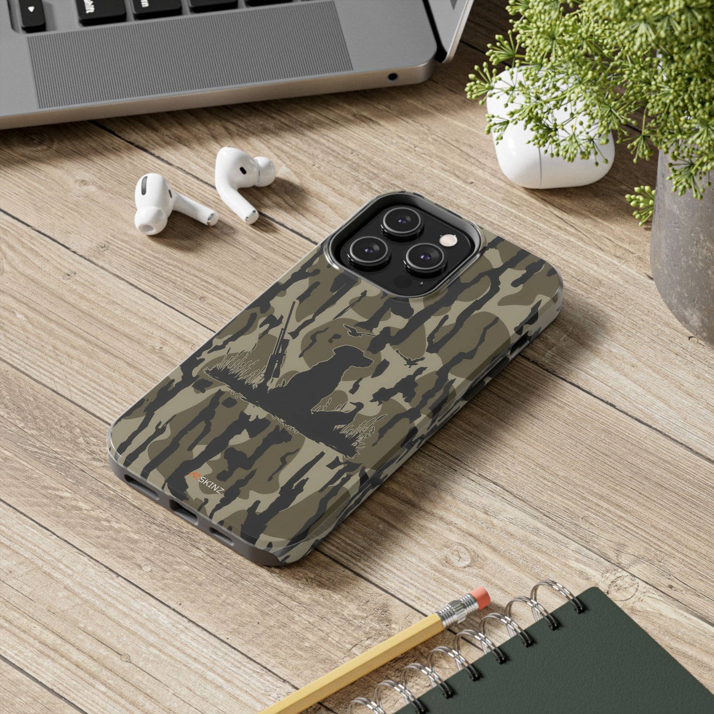 VINTAGE DUCK HUNTING CAMO TOUGH PHONE CASE – DOG HUNTER GIFT