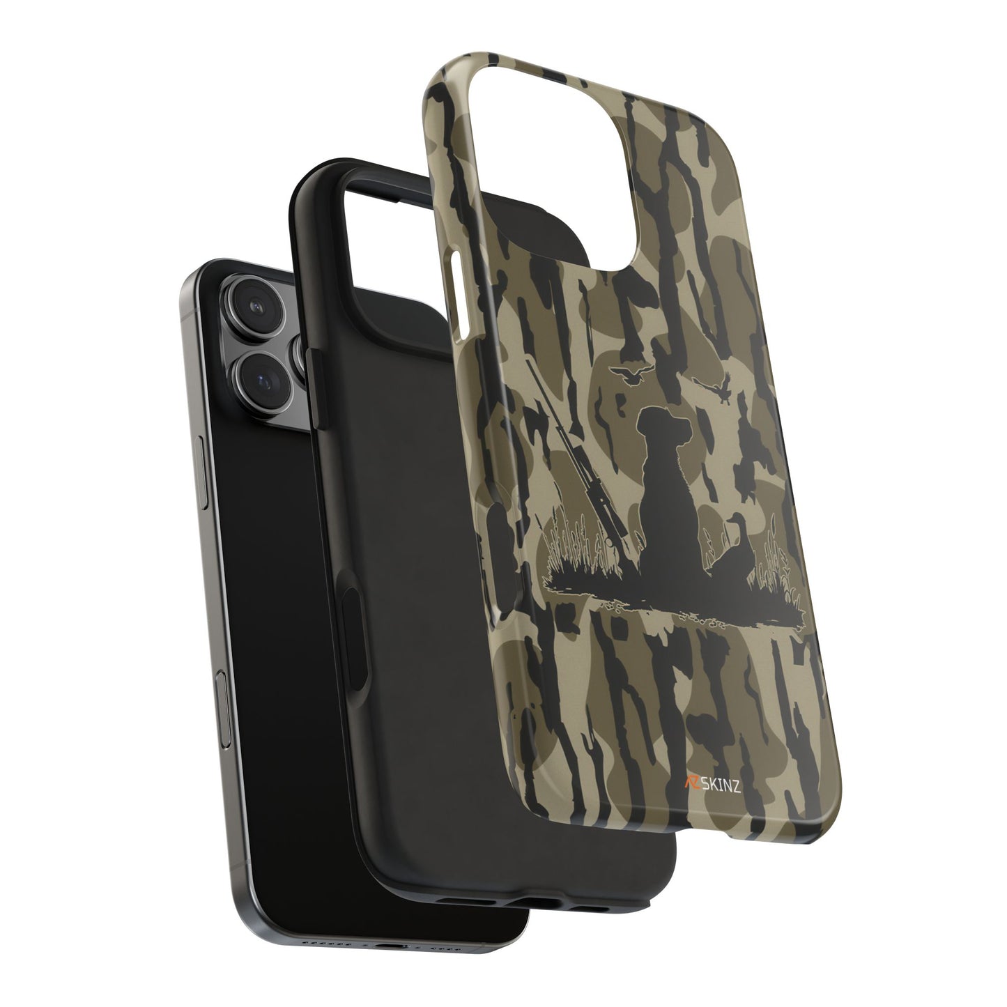 VINTAGE DUCK HUNTING CAMO TOUGH PHONE CASE – DOG HUNTER GIFT