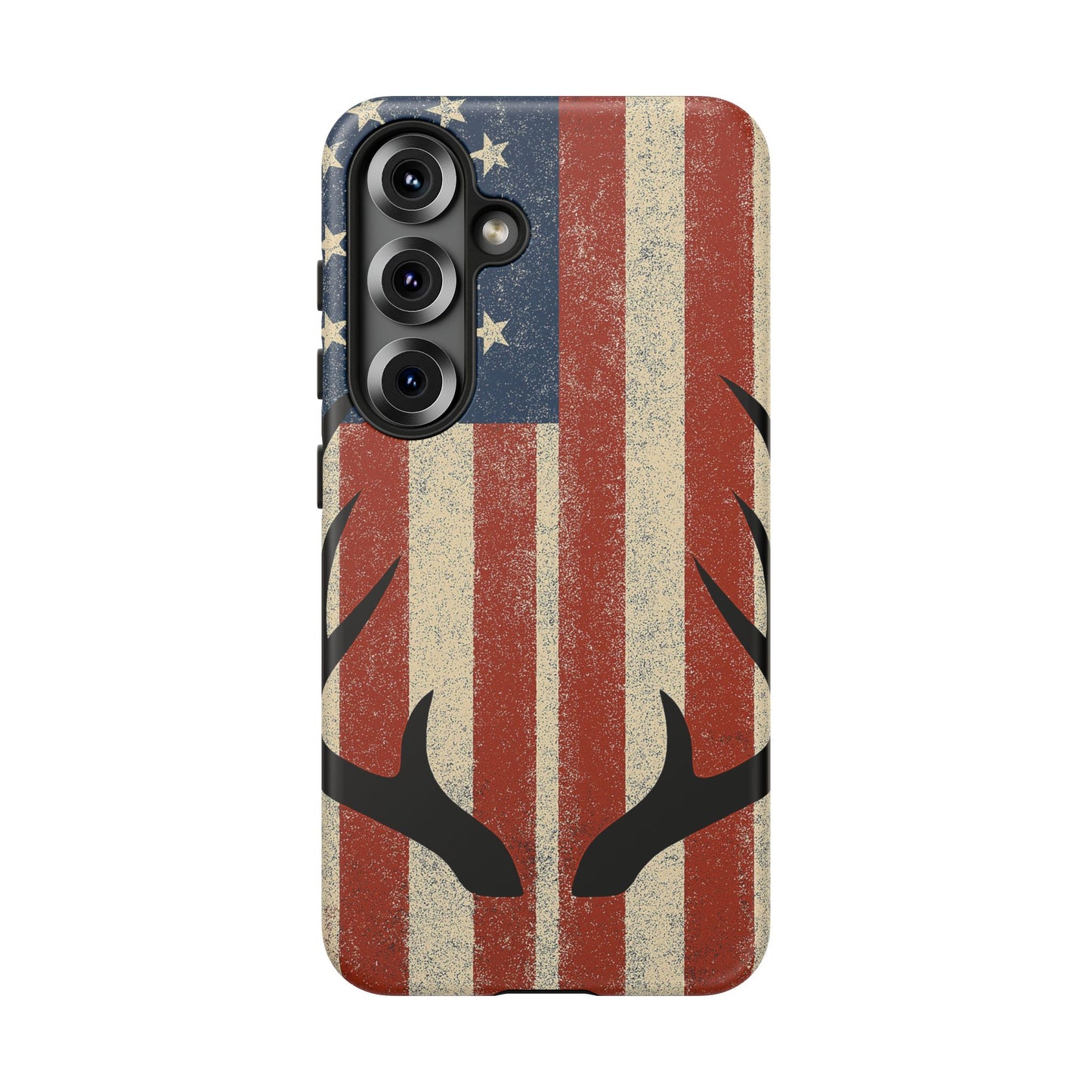 Deer Hunting American Flag Tough Phone Case