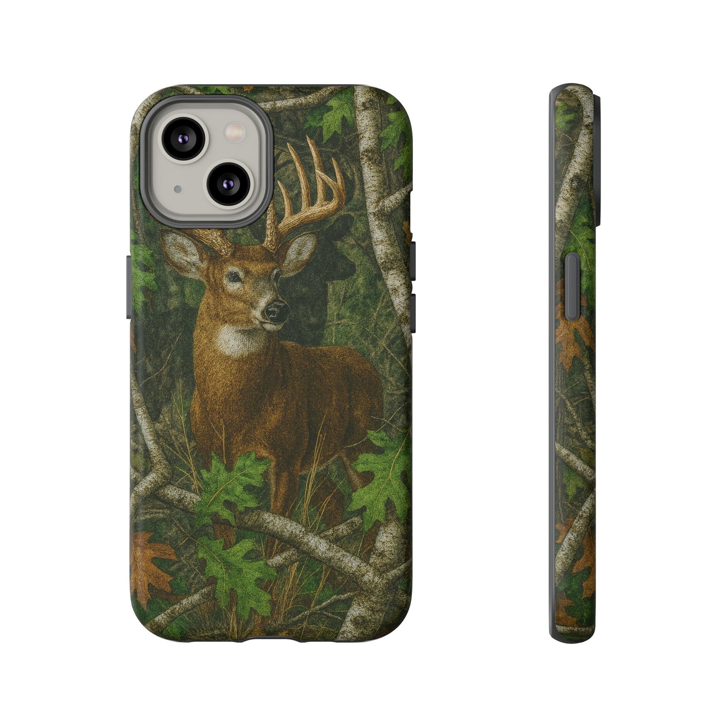 Deer Vintage Tree Camouflage Tough Phone Case