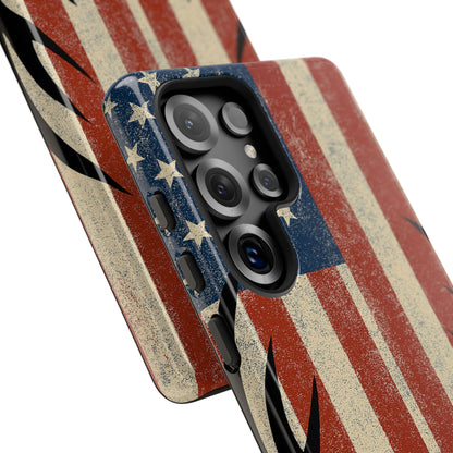 Deer Hunting American Flag Tough Phone Case