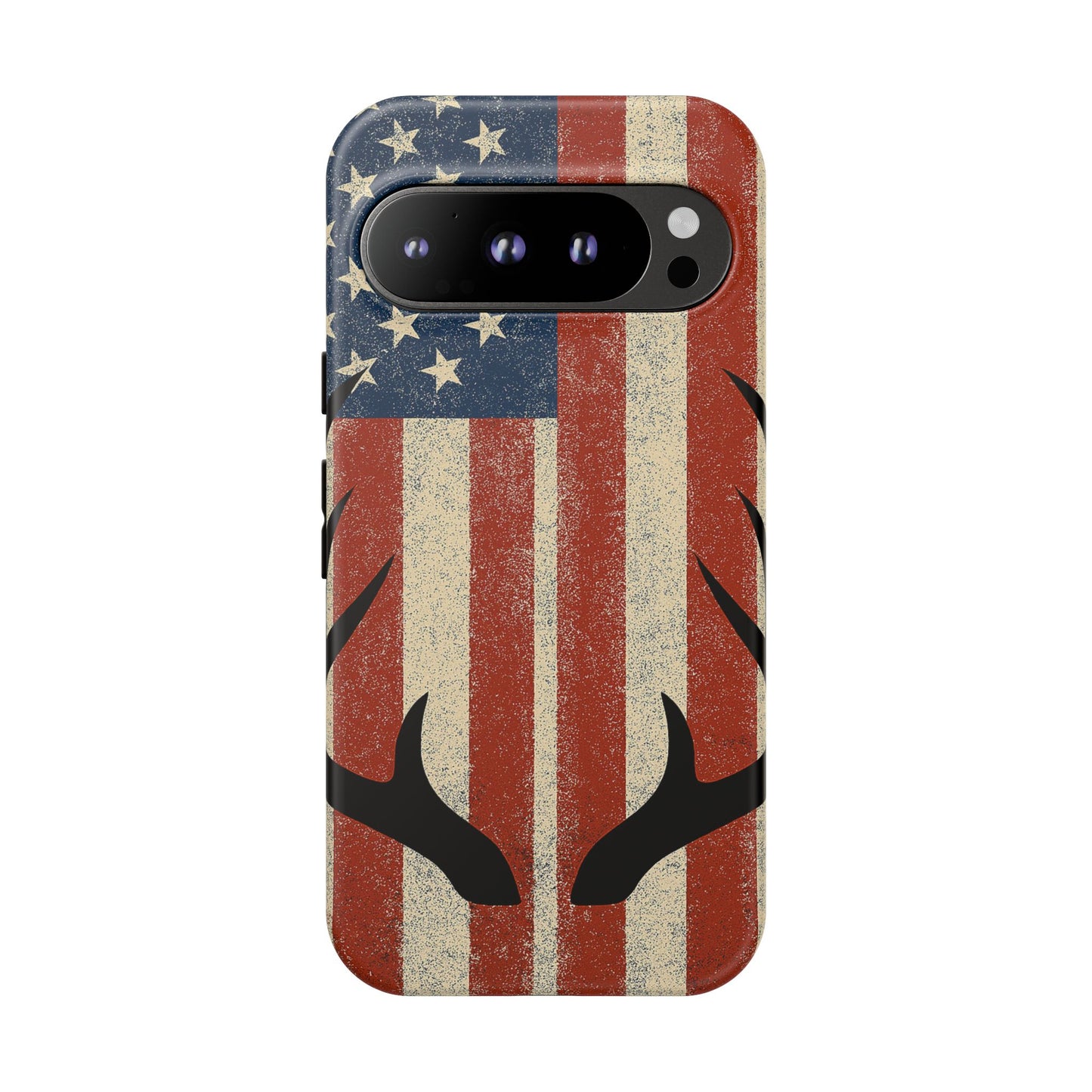Deer Hunting American Flag Tough Phone Case