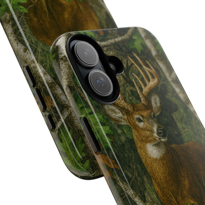 Deer Vintage Tree Camouflage Tough Phone Case