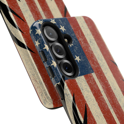 Deer Hunting American Flag Tough Phone Case