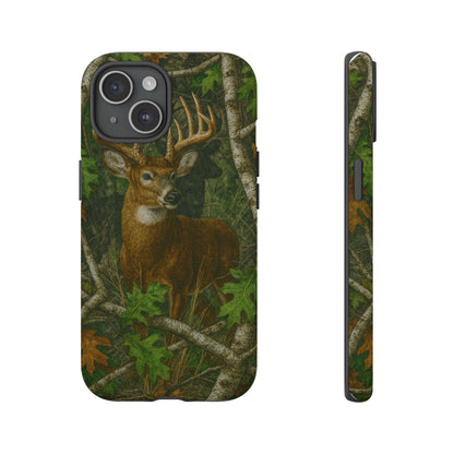 Deer Vintage Tree Camouflage Tough Phone Case