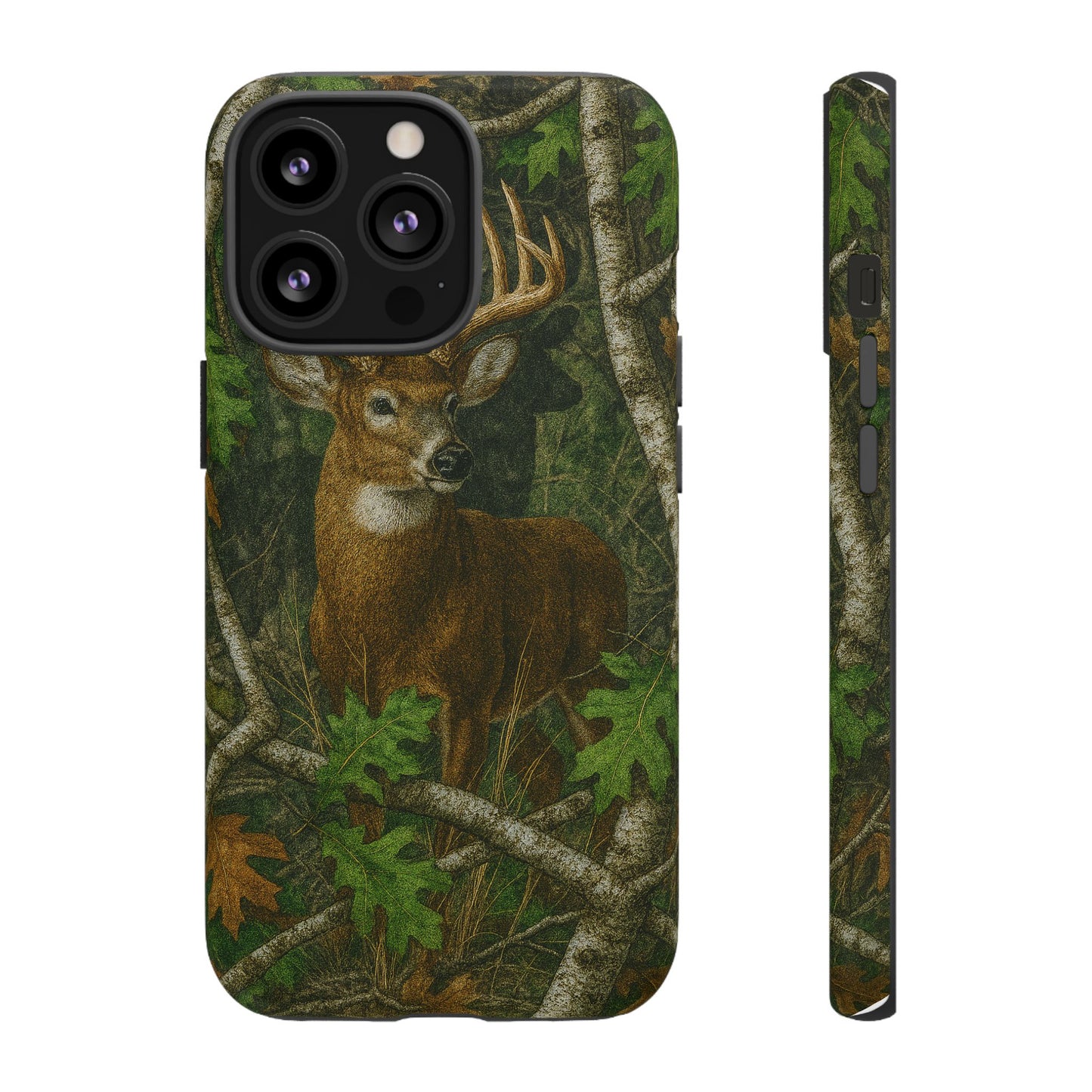 Deer Vintage Tree Camouflage Tough Phone Case