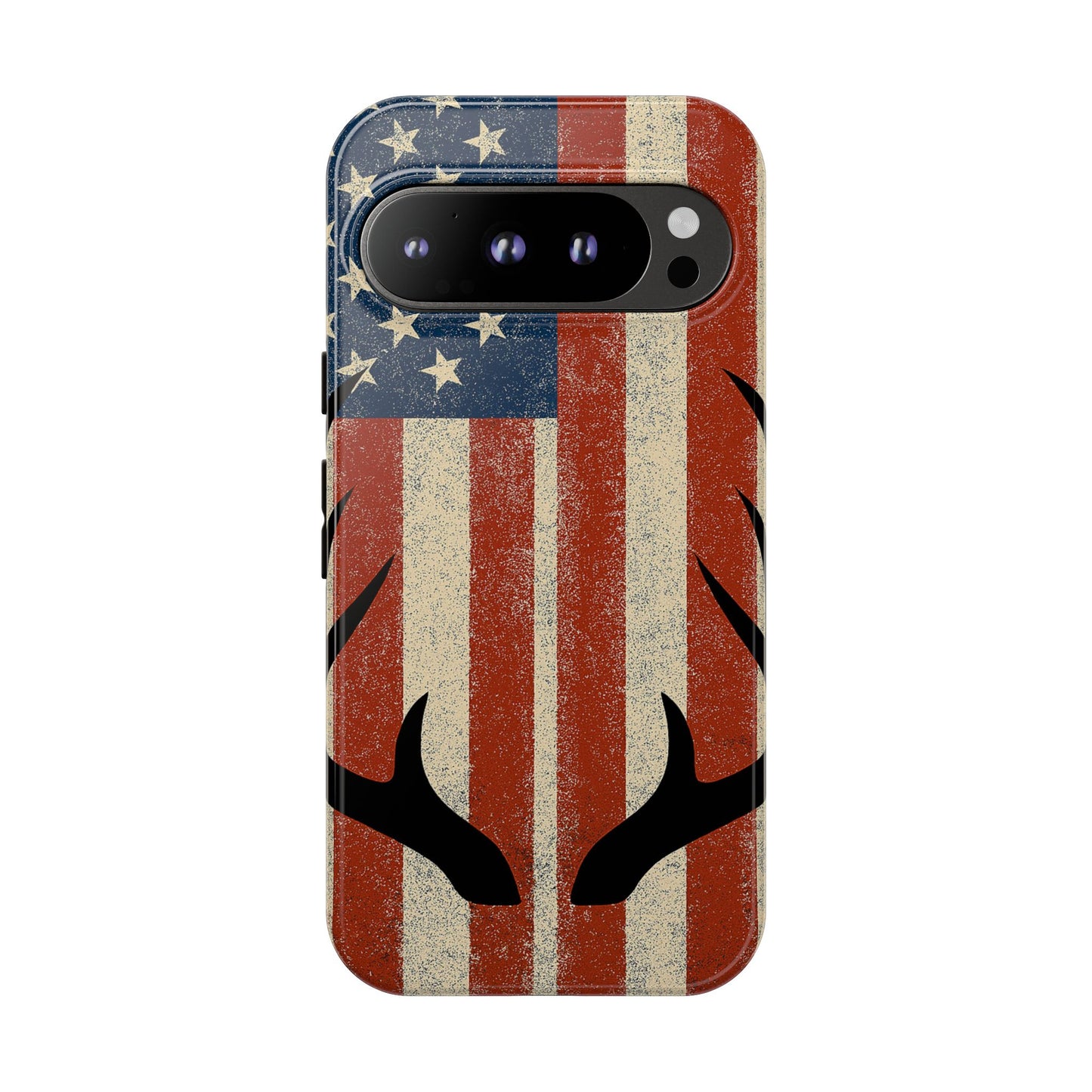 Deer Hunting American Flag Tough Phone Case