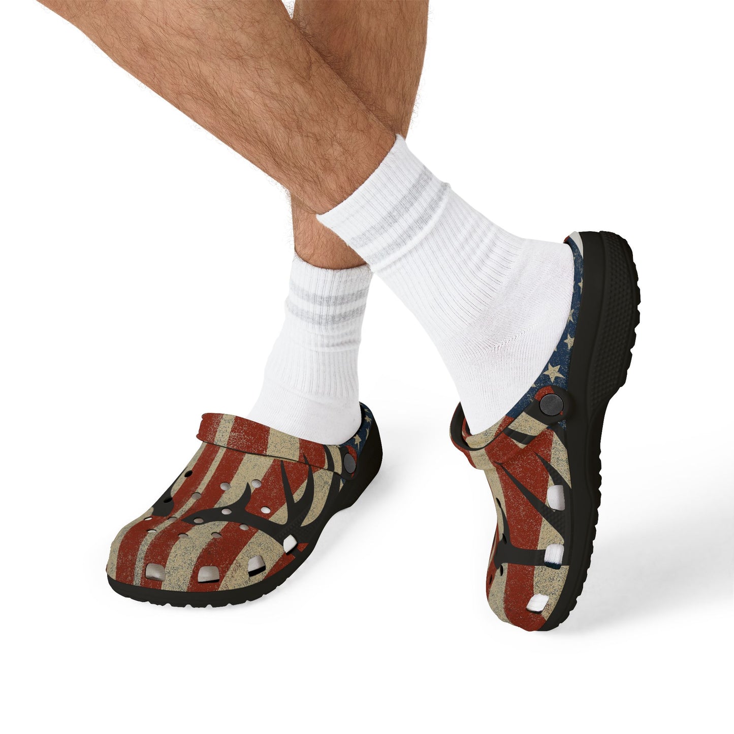 Deer Patriotic EVA Foam Rubber Shoes