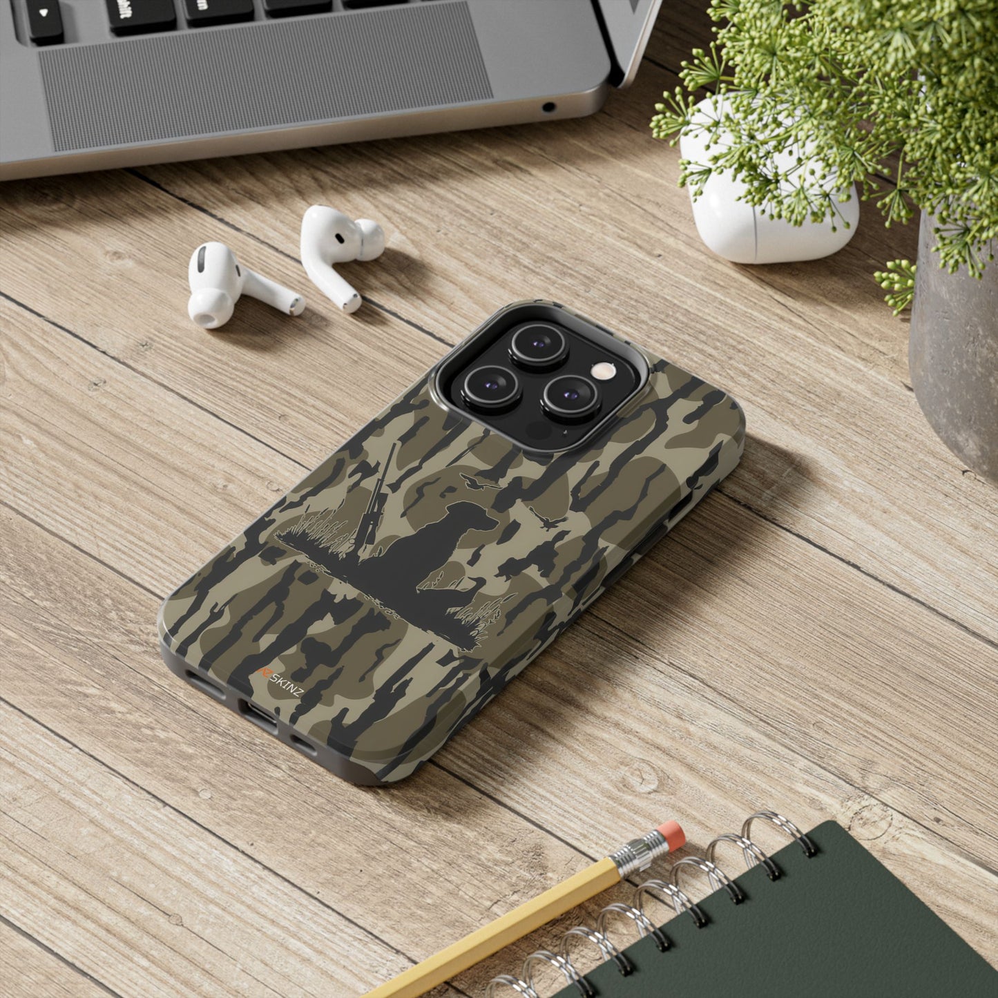 VINTAGE DUCK HUNTING CAMO TOUGH PHONE CASE – DOG HUNTER GIFT
