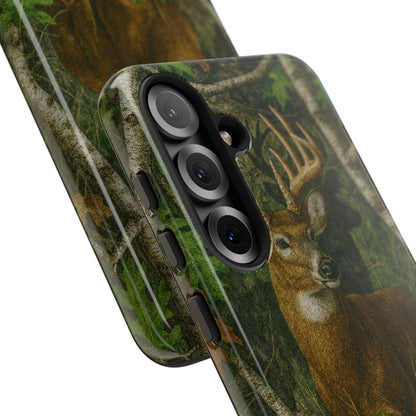 Deer Vintage Tree Camouflage Tough Phone Case