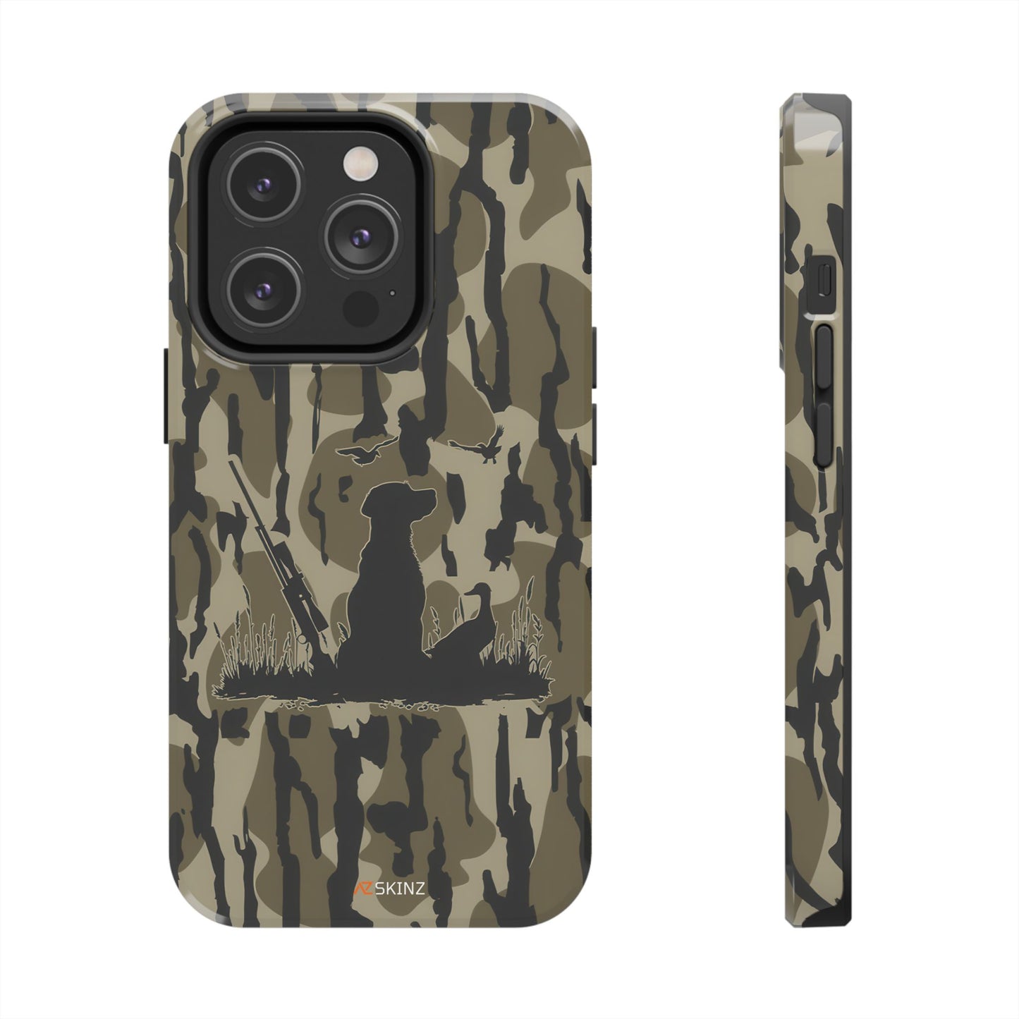 VINTAGE DUCK HUNTING CAMO TOUGH PHONE CASE – DOG HUNTER GIFT