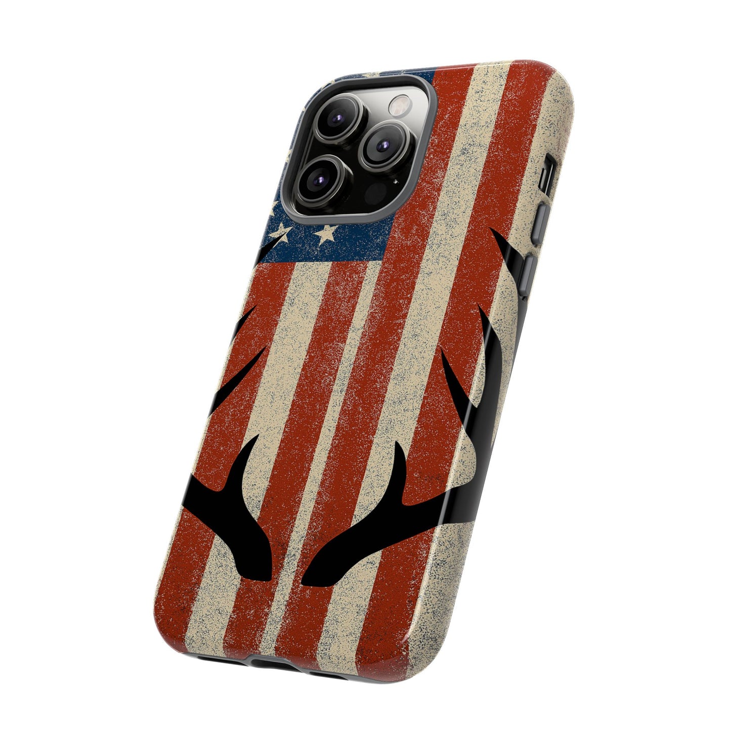 Deer Hunting American Flag Tough Phone Case