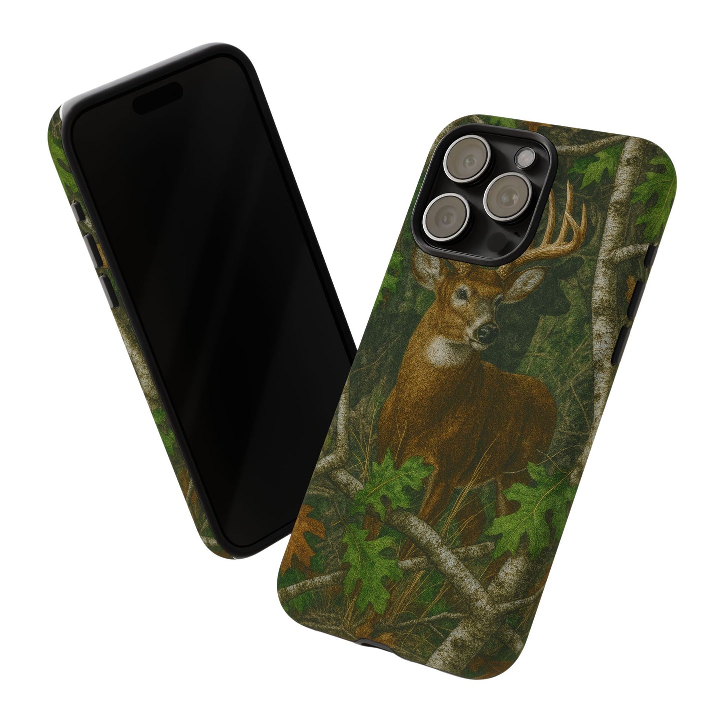 Deer Vintage Tree Camouflage Tough Phone Case