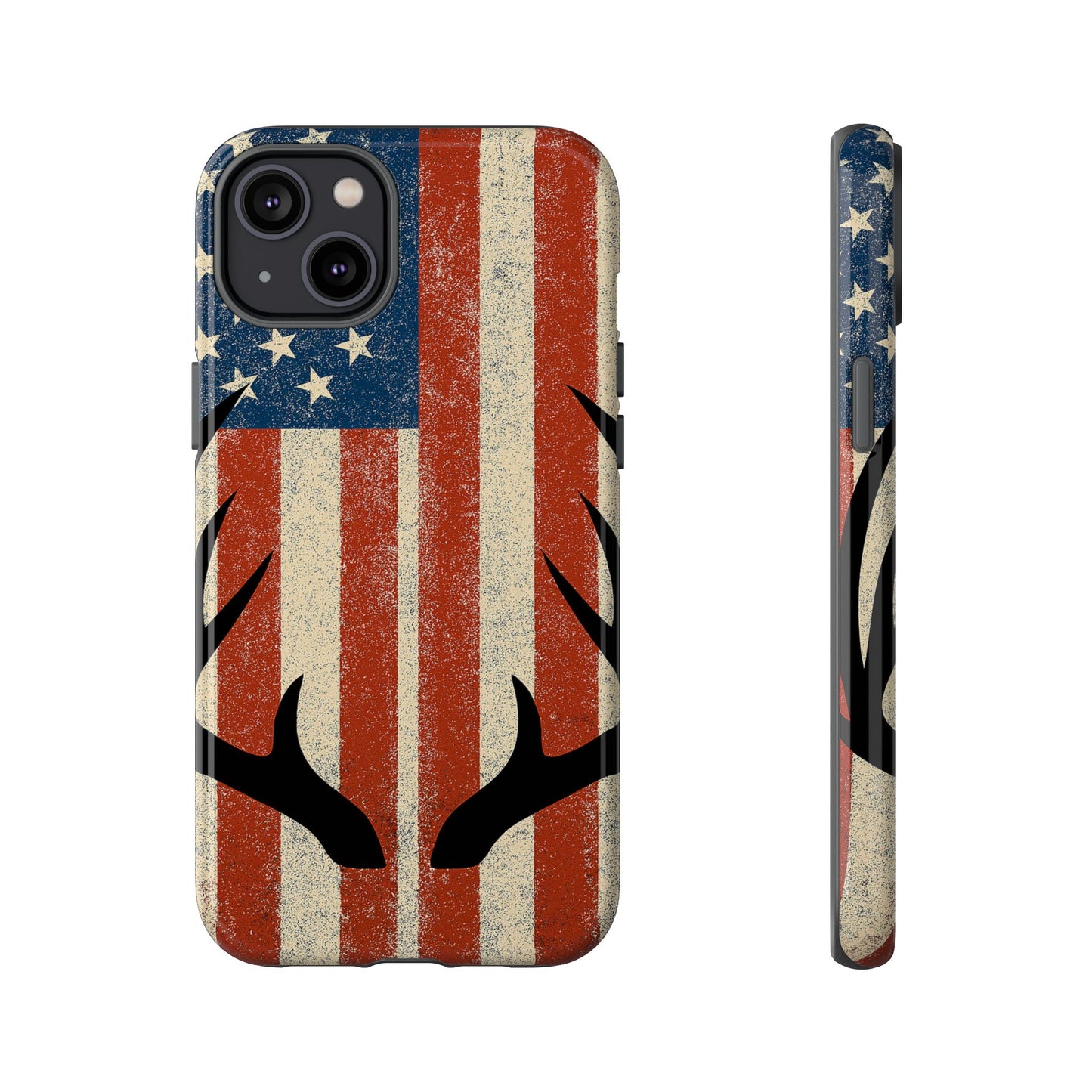 Deer Hunting American Flag Tough Phone Case