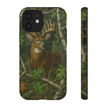 Deer Vintage Tree Camouflage Tough Phone Case