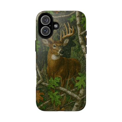Deer Vintage Tree Camouflage Tough Phone Case