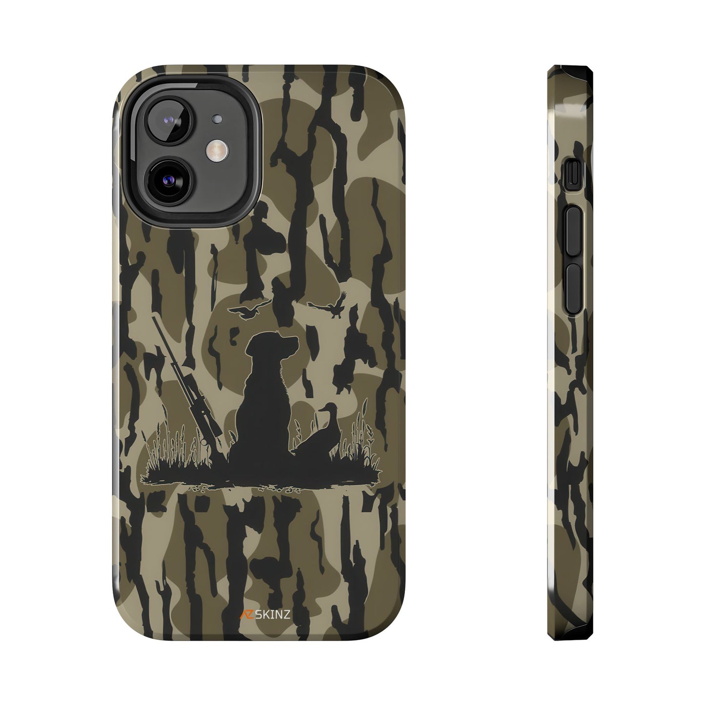 VINTAGE DUCK HUNTING CAMO TOUGH PHONE CASE – DOG HUNTER GIFT