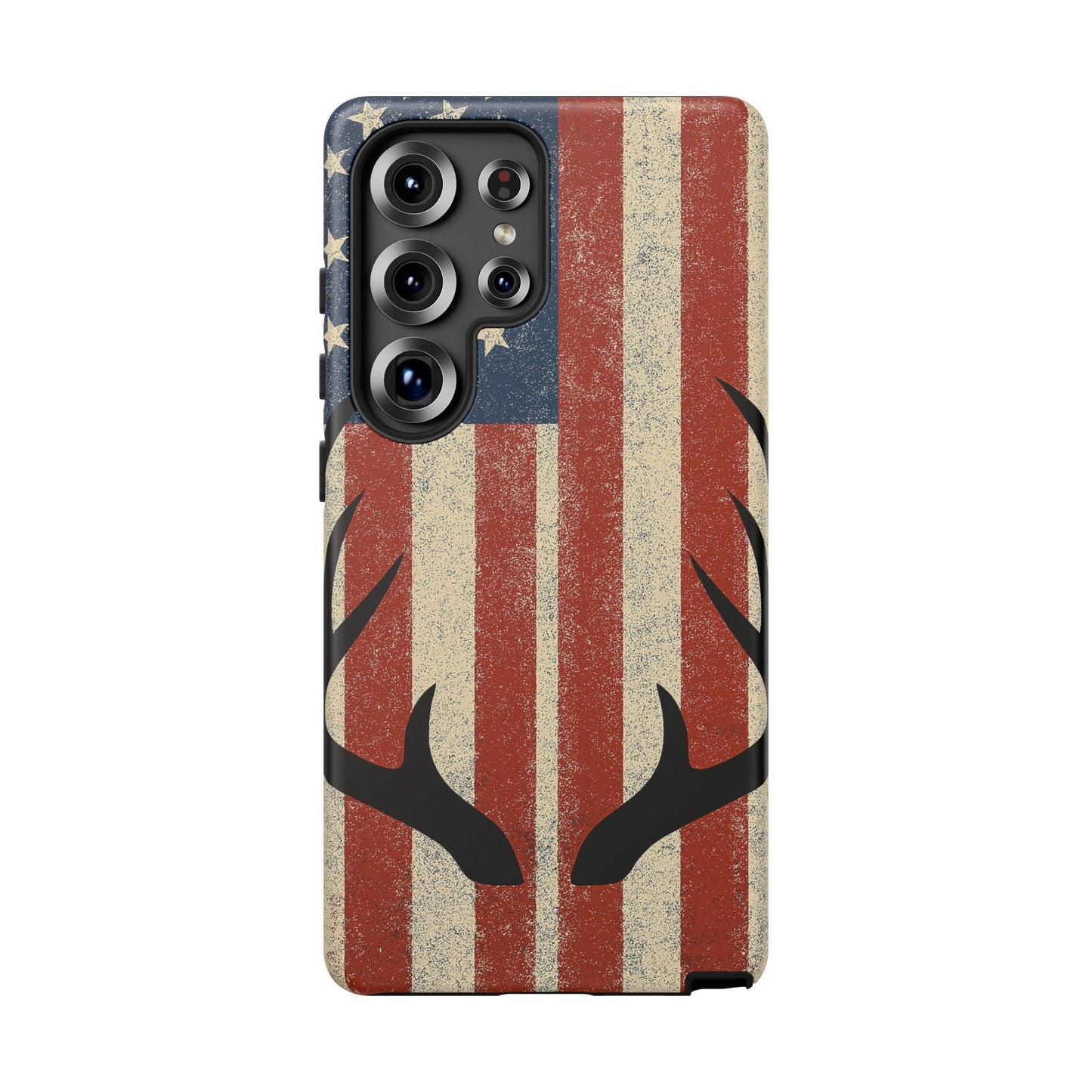 Deer Hunting American Flag Tough Phone Case