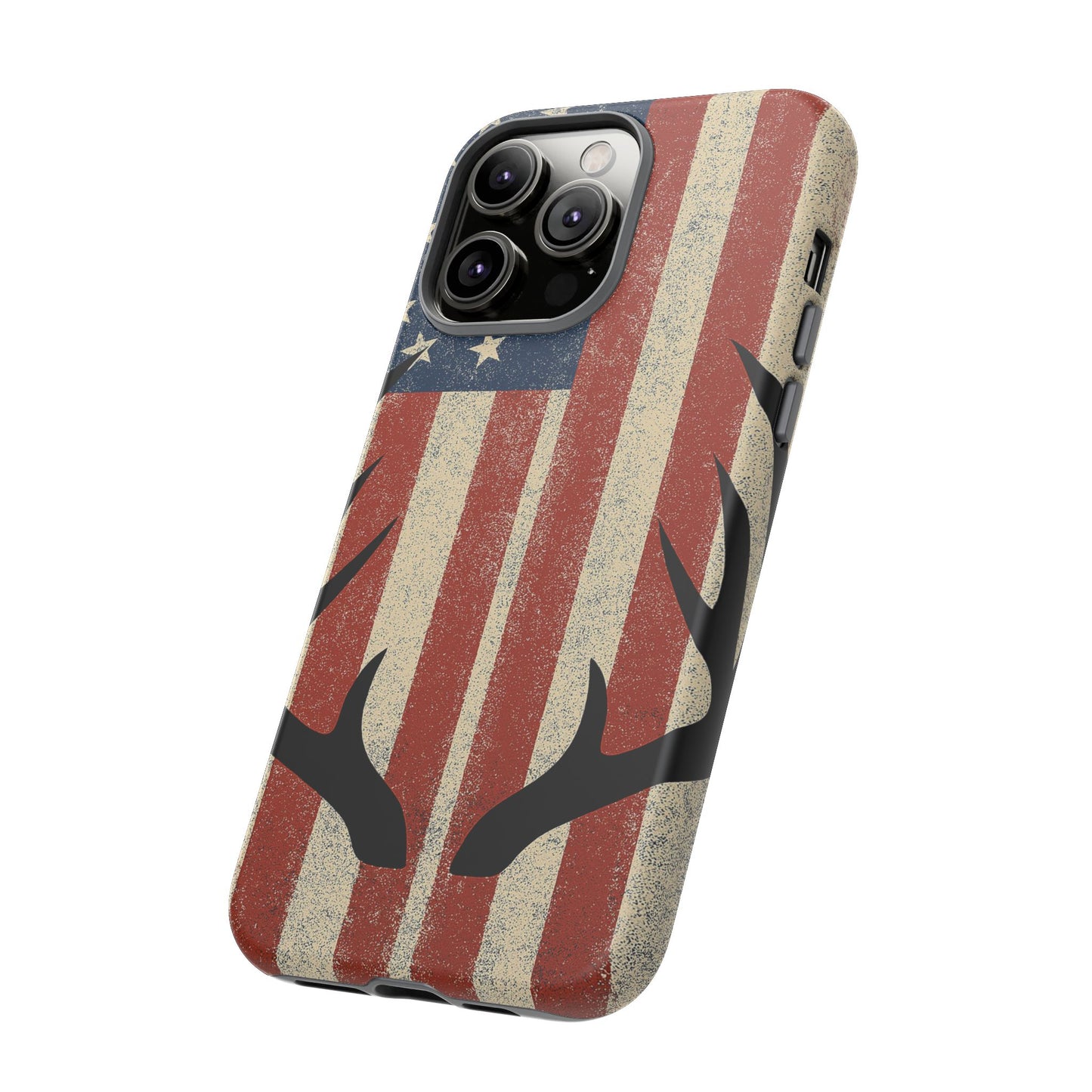 Deer Hunting American Flag Tough Phone Case