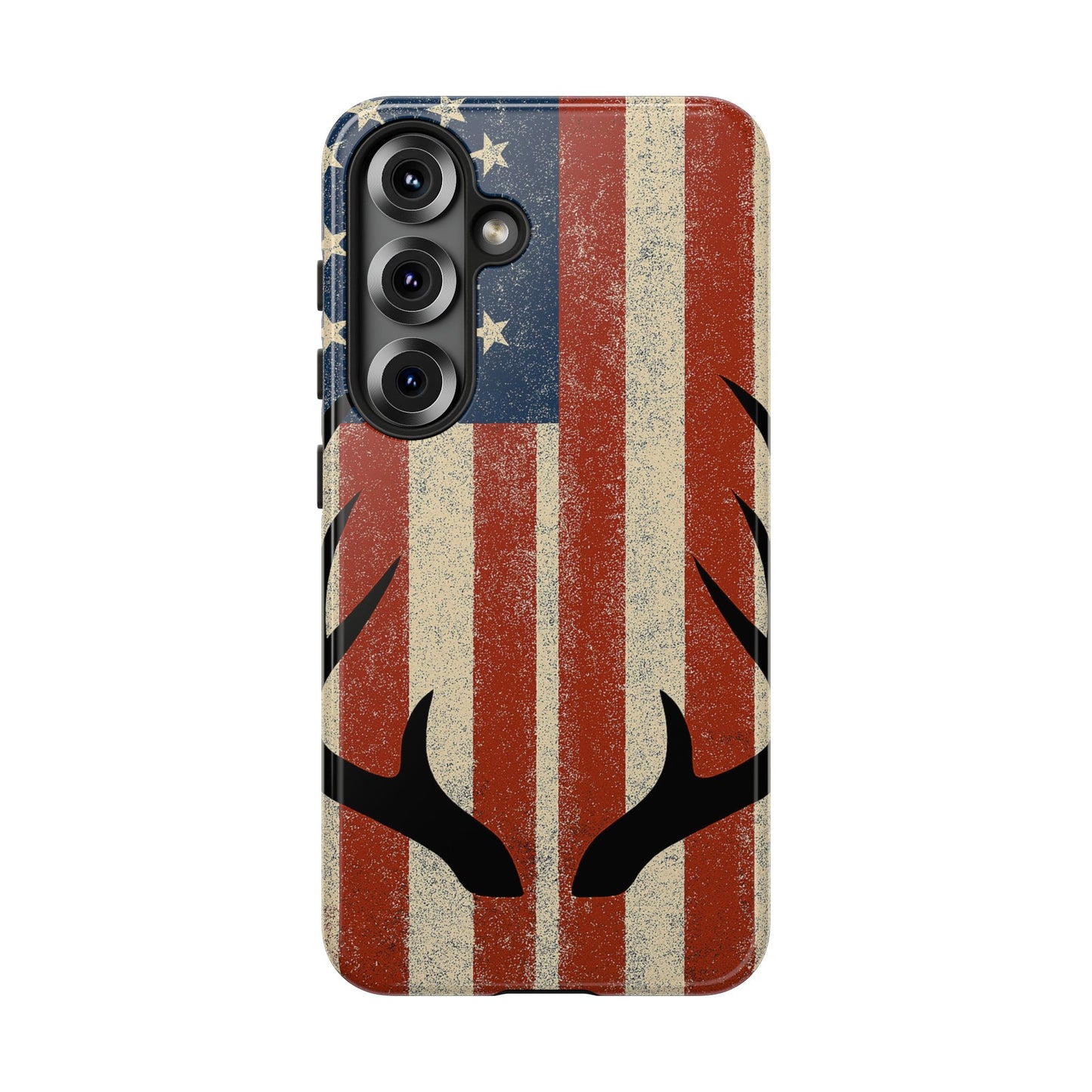 Deer Hunting American Flag Tough Phone Case