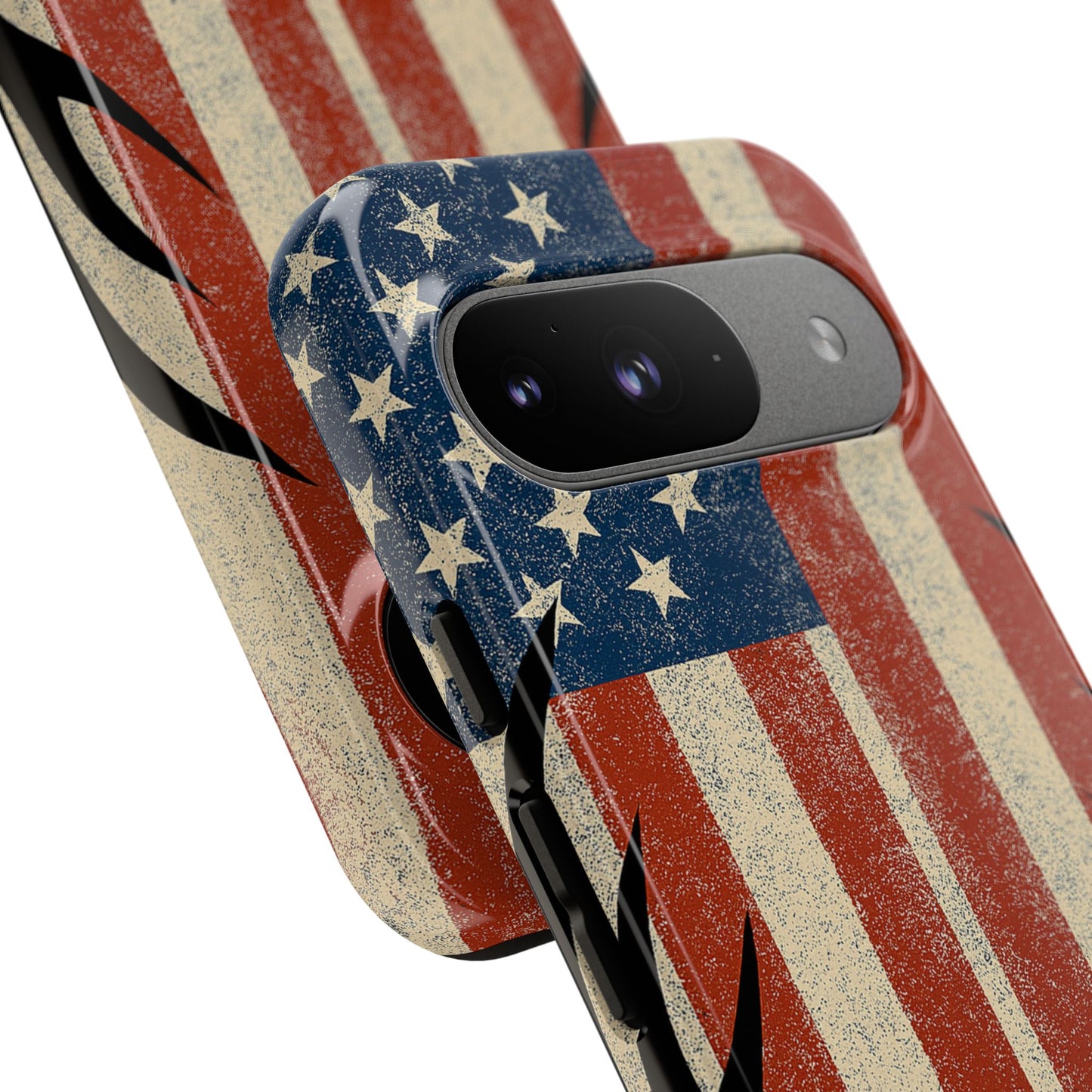 Deer Hunting American Flag Tough Phone Case
