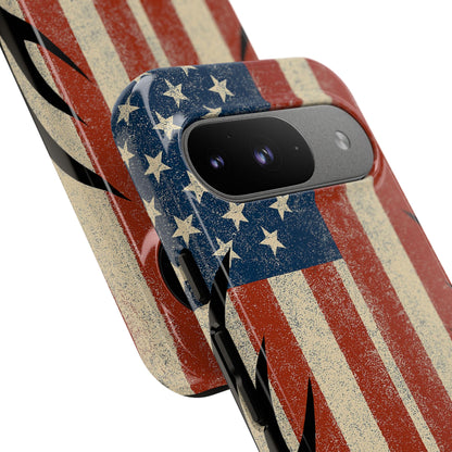 Deer Hunting American Flag Tough Phone Case