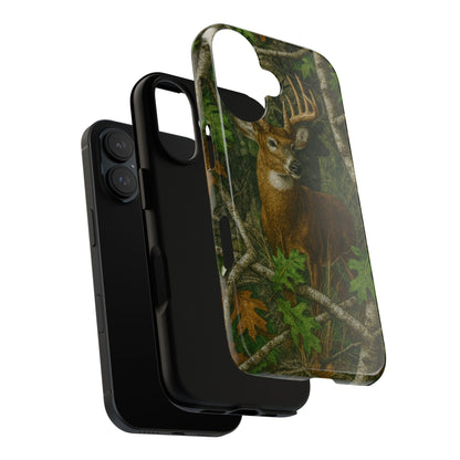 Deer Vintage Tree Camouflage Tough Phone Case