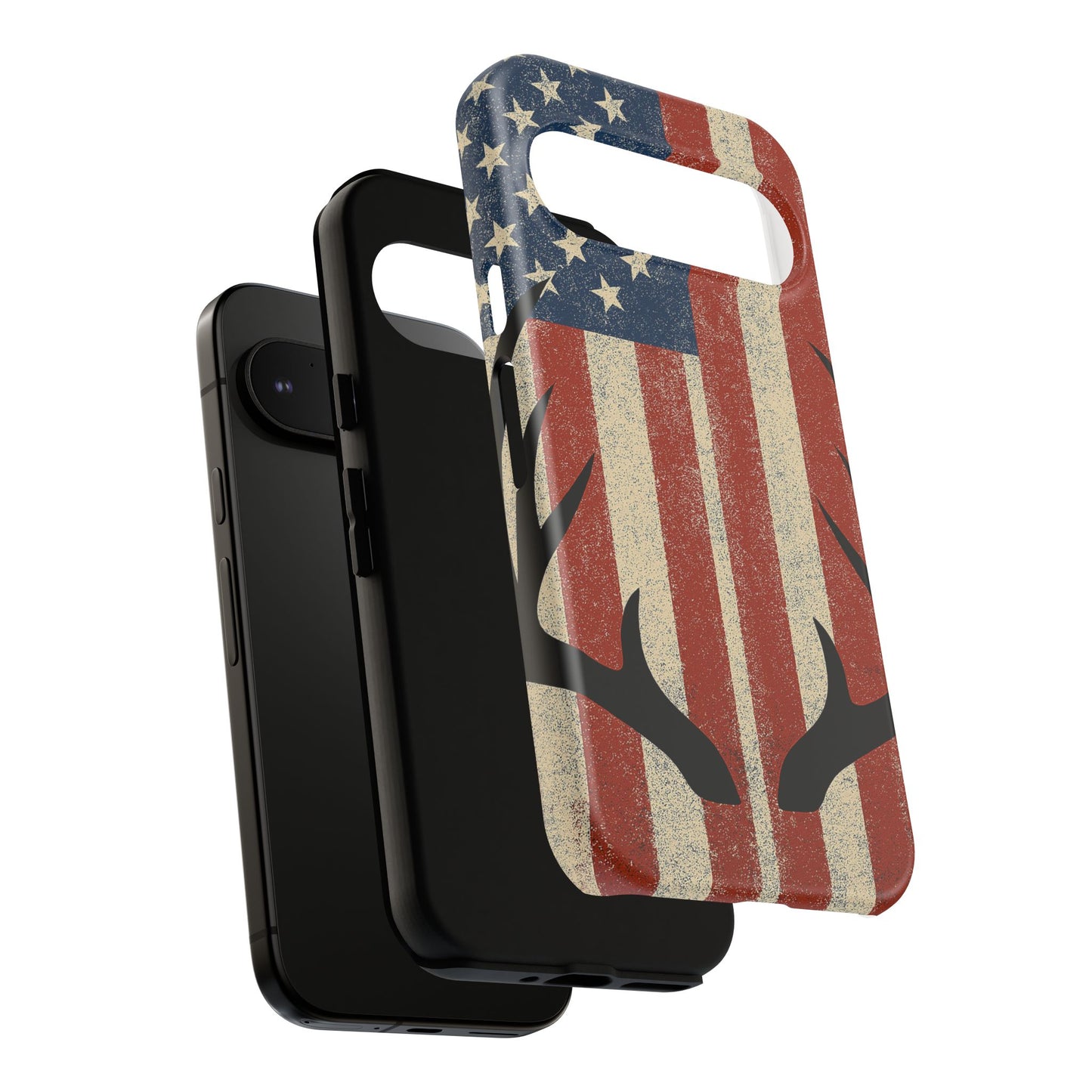Deer Hunting American Flag Tough Phone Case