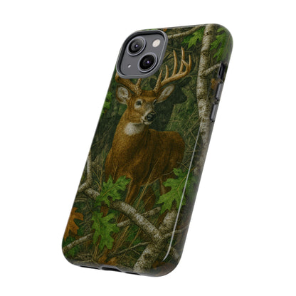 Deer Vintage Tree Camouflage Tough Phone Case