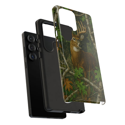 Deer Vintage Tree Camouflage Tough Phone Case